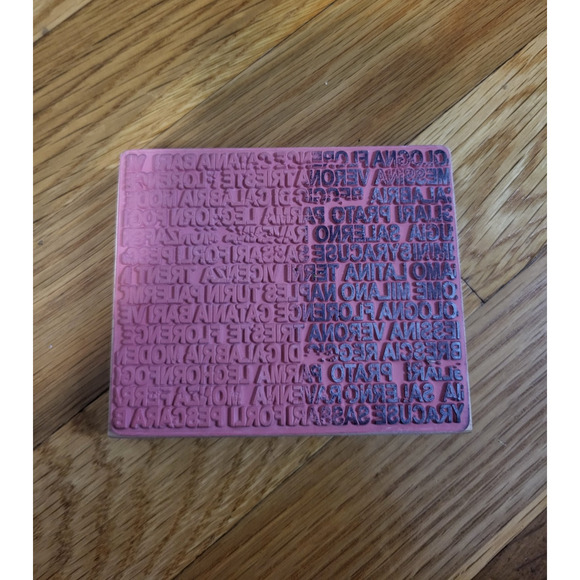 Stampabilities Italian Cities Text Block Rubber Stamp – Background Stamp - Picture 2 of 3